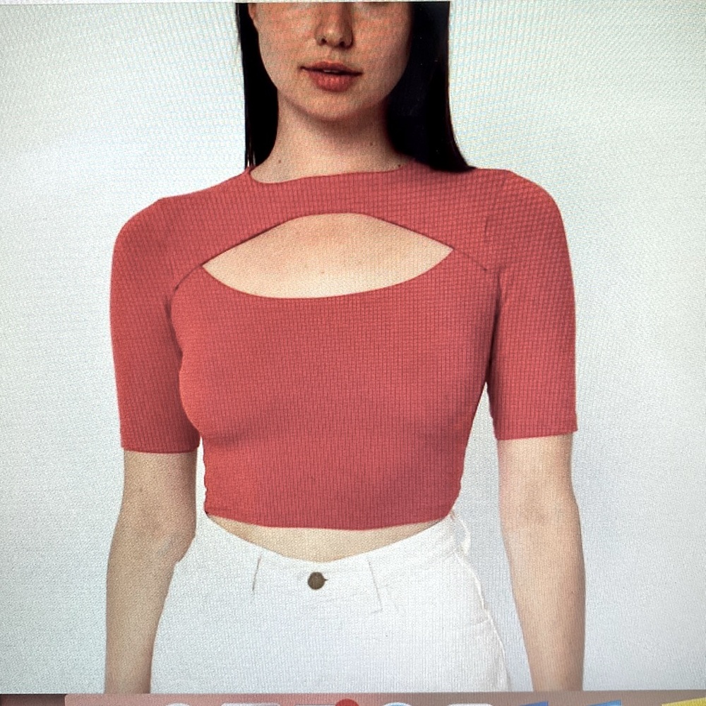 Los angeles apparel cut out crop top
